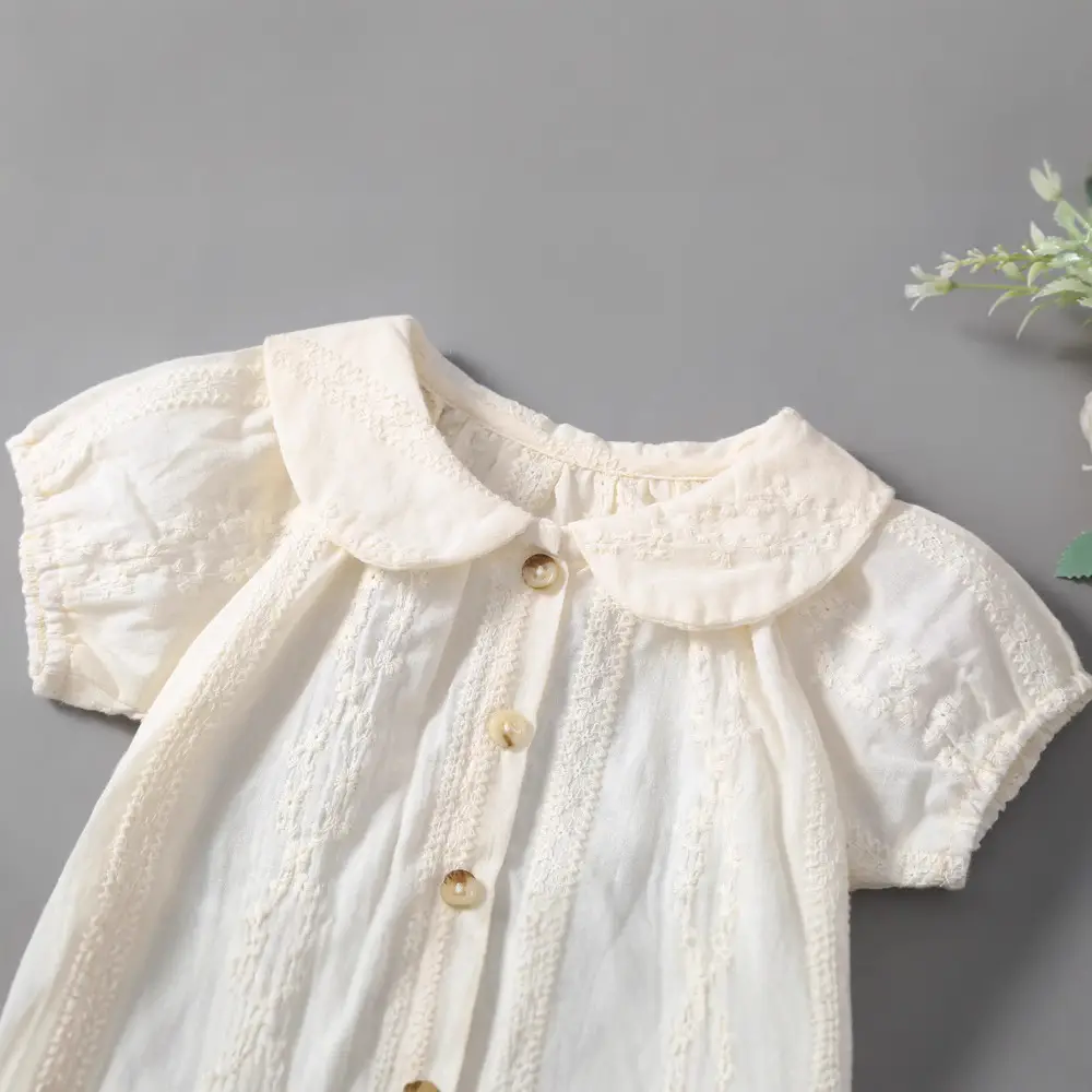 2025 Newborn Western Short Sleeve Suit Cream - Image 4