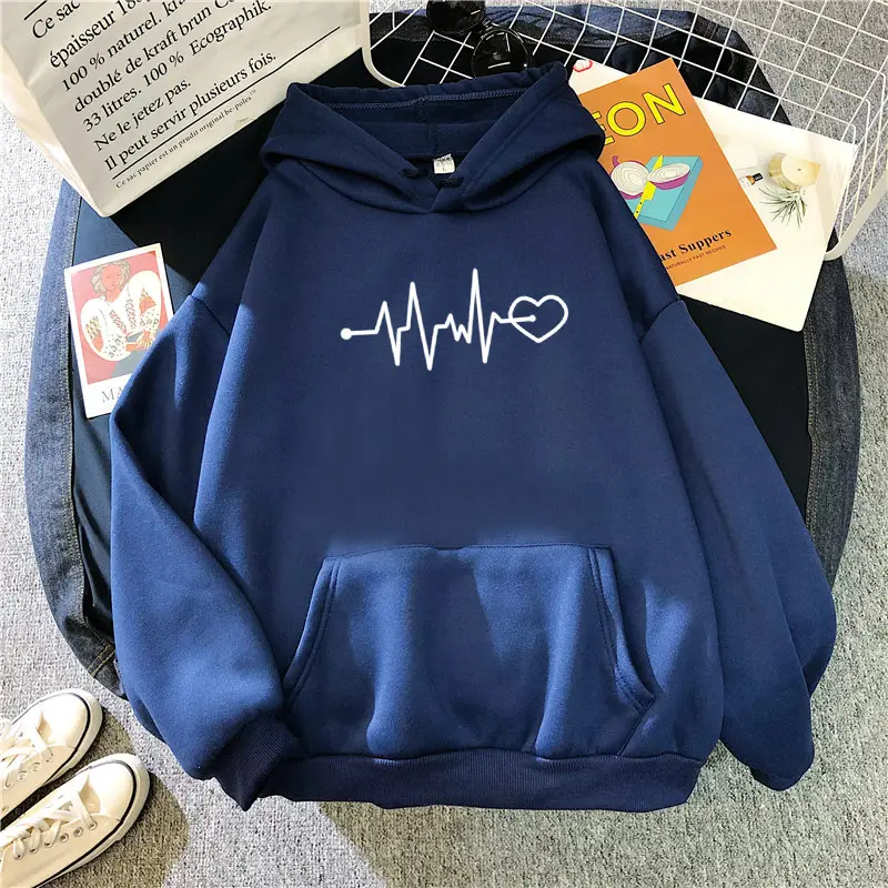 Green Heartbeat Graphic Hoodie for Men Women - Image 17