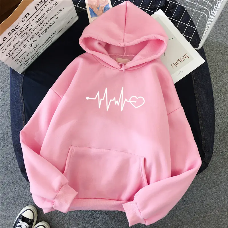 Green Heartbeat Graphic Hoodie for Men Women - Image 6