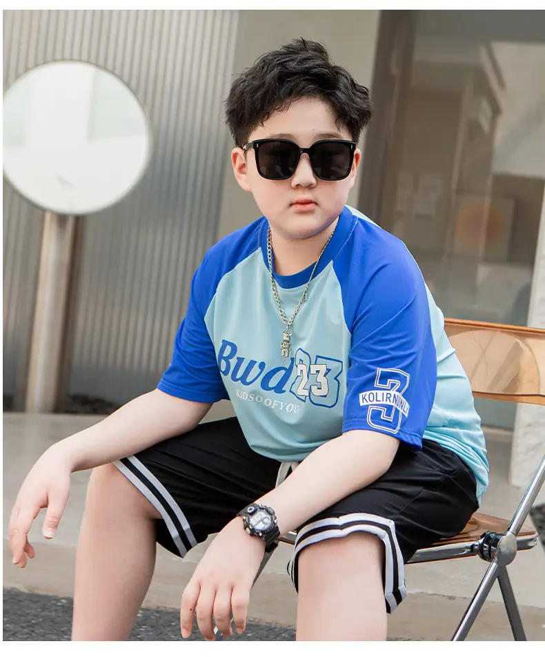Buda23 Boys Blue Light T-Shirt Short Sleeve — feature 15