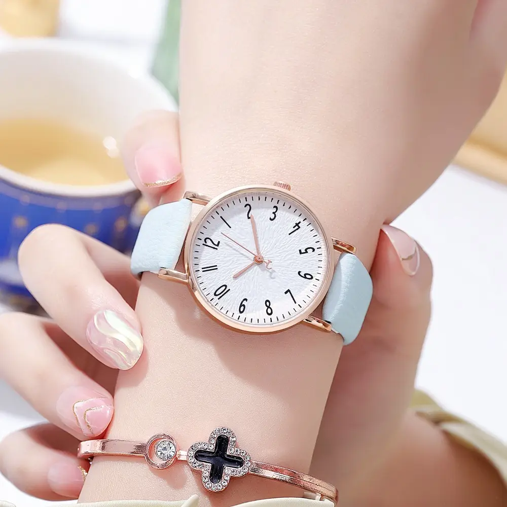 Fengsen Digital Women's Watch Light Blue Belt - Image 11
