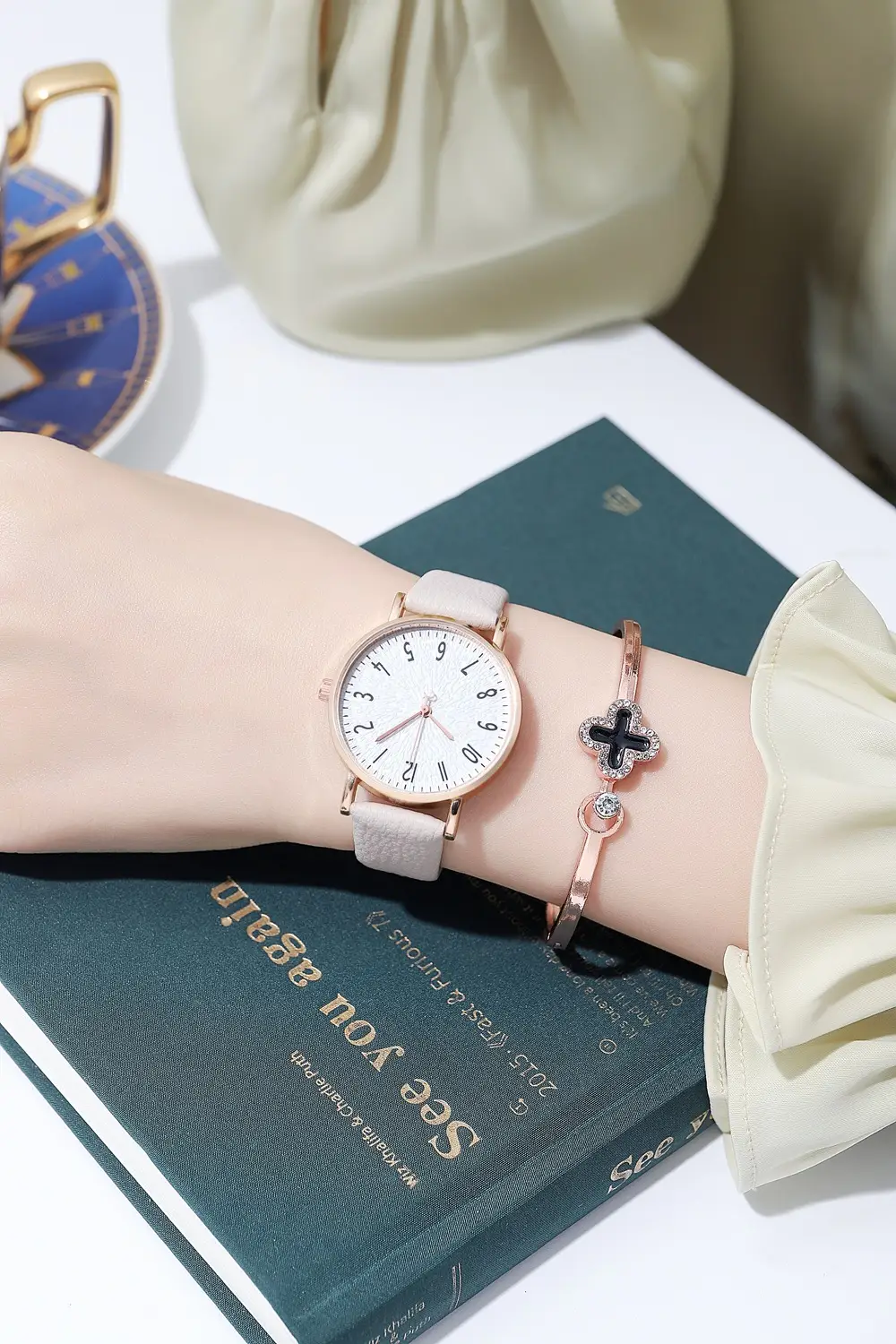 Fengsen Digital Women's Watch Light Blue Belt — feature 8