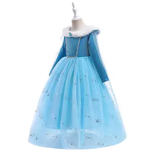 Girls Yellow Tulle Party Dress with Long Sleeves — feature 14