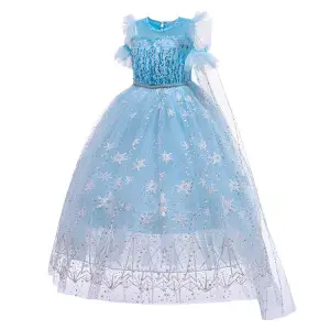 Girls Yellow Tulle Party Dress with Long Sleeves — feature 22