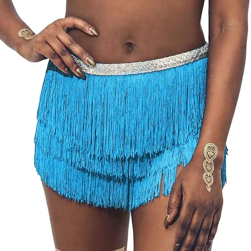 Black Tassel Waist Bralette with Lace Top - Image 4