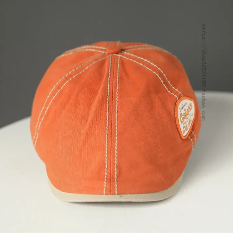 Japanese Literary Retro Cap Black Eave Forward - Image 10