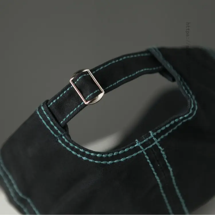 Japanese Literary Retro Cap Black Eave Forward - Image 11