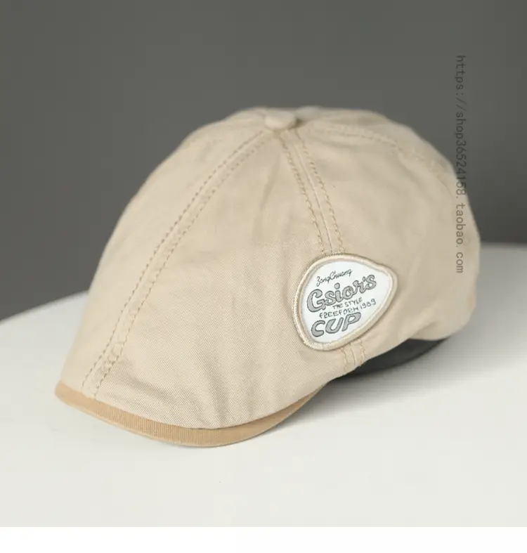 Japanese Literary Retro Cap Black Eave Forward — feature 1