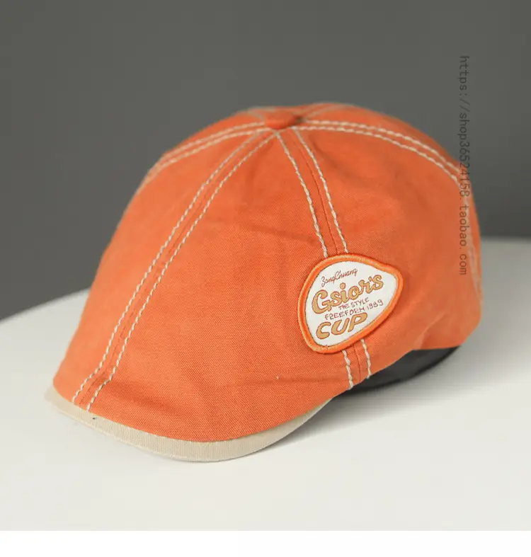Japanese Literary Retro Cap Black Eave Forward — feature 4