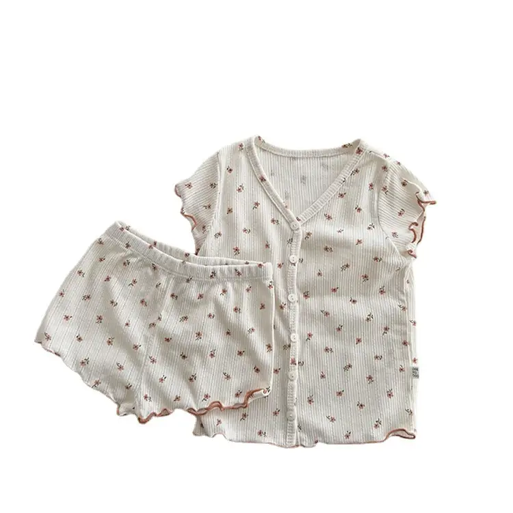 White Floral Baby Sleepwear Set Small Medium - Image 8