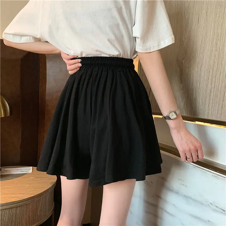 2025 Black Drawstring High Waist Shorts for Women - Image 5
