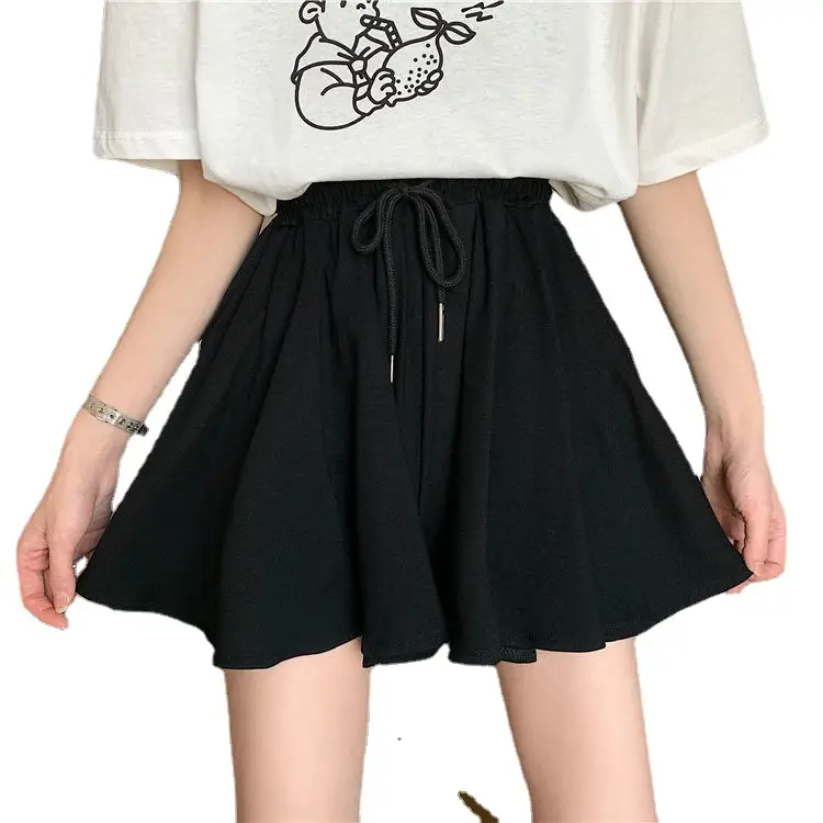 2025 Black Drawstring High Waist Shorts for Women - Image 6