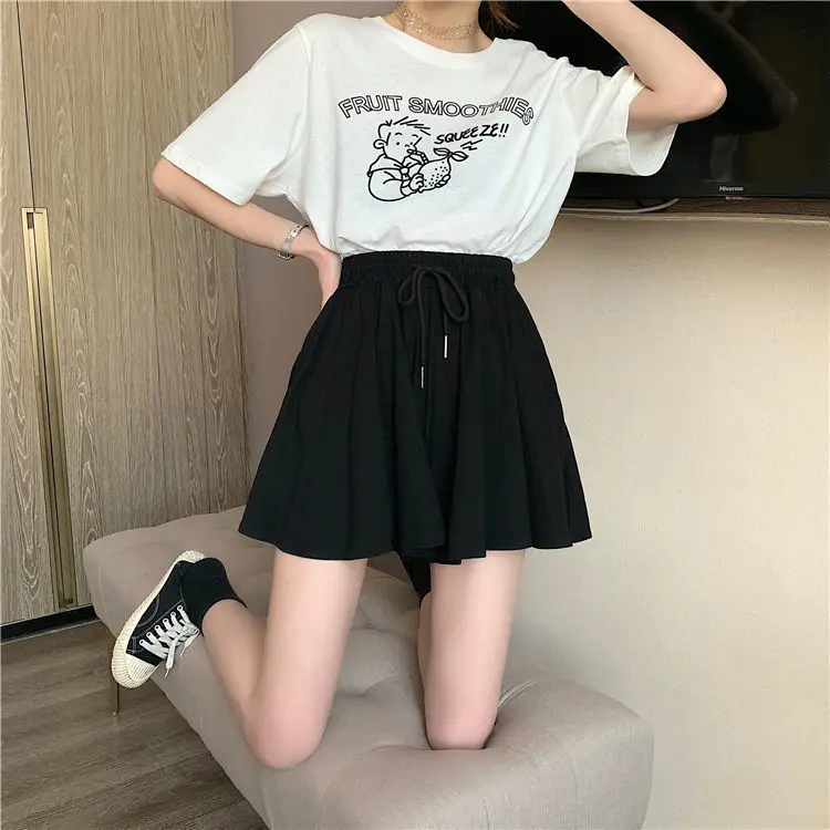 2025 Black Drawstring High Waist Shorts for Women — feature 4