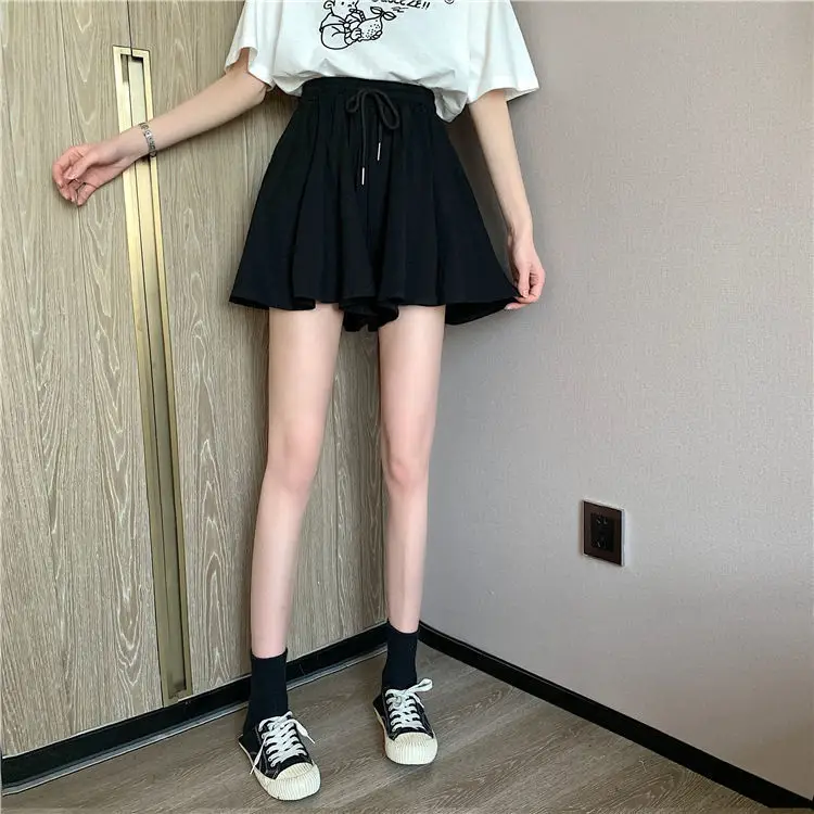 2025 Black Drawstring High Waist Shorts for Women — feature 7