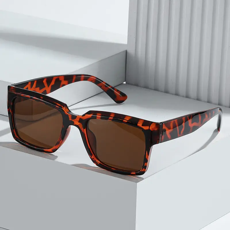 European Square Sunglasses for Men Women Blue