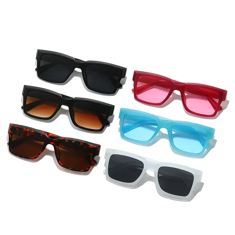 European Square Sunglasses for Men Women Blue