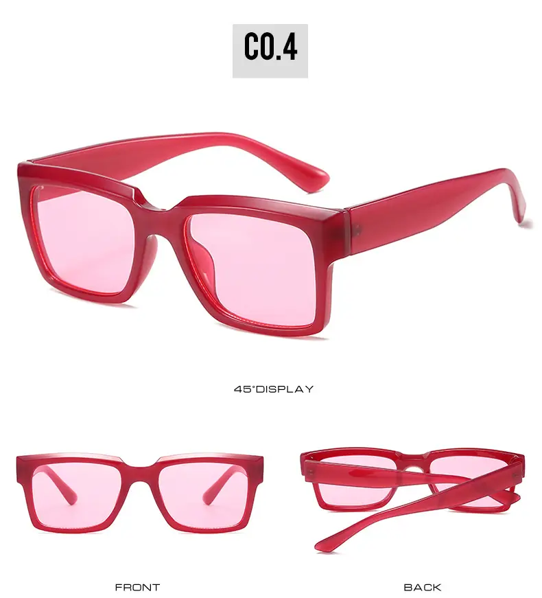 European Square Sunglasses for Men Women Blue — feature 10