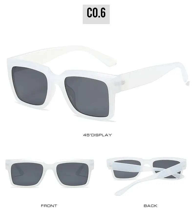 European Square Sunglasses for Men Women Blue — feature 12
