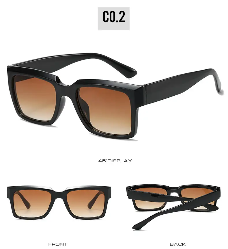 European Square Sunglasses for Men Women Blue — feature 8