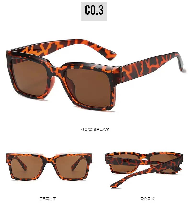 European Square Sunglasses for Men Women Blue — feature 9