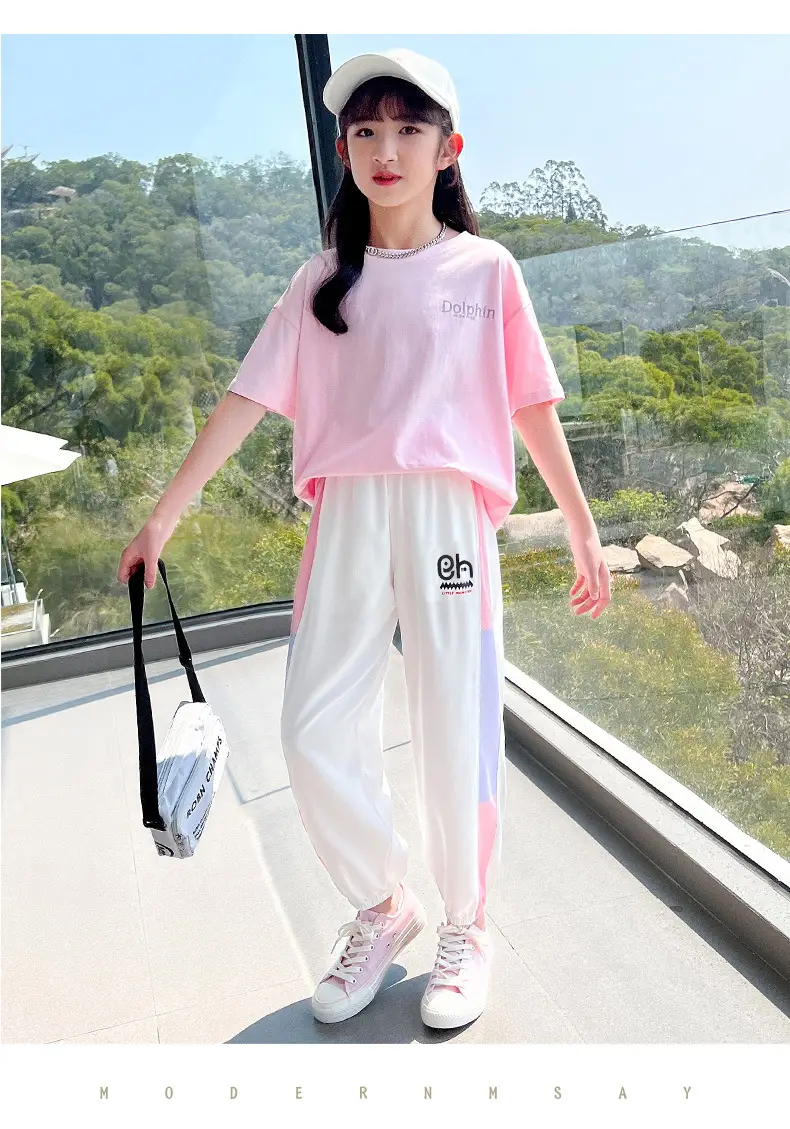 Girls' Pink Watercolor Track Suit 2025 Large — feature 10