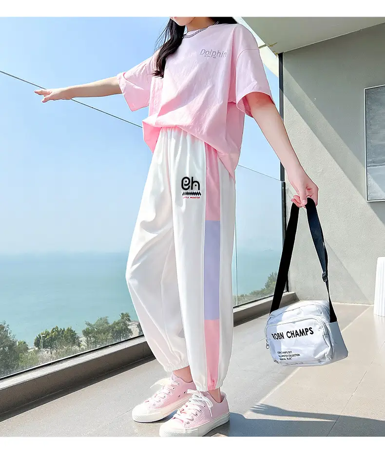 Girls' Pink Watercolor Track Suit 2025 Large — feature 12
