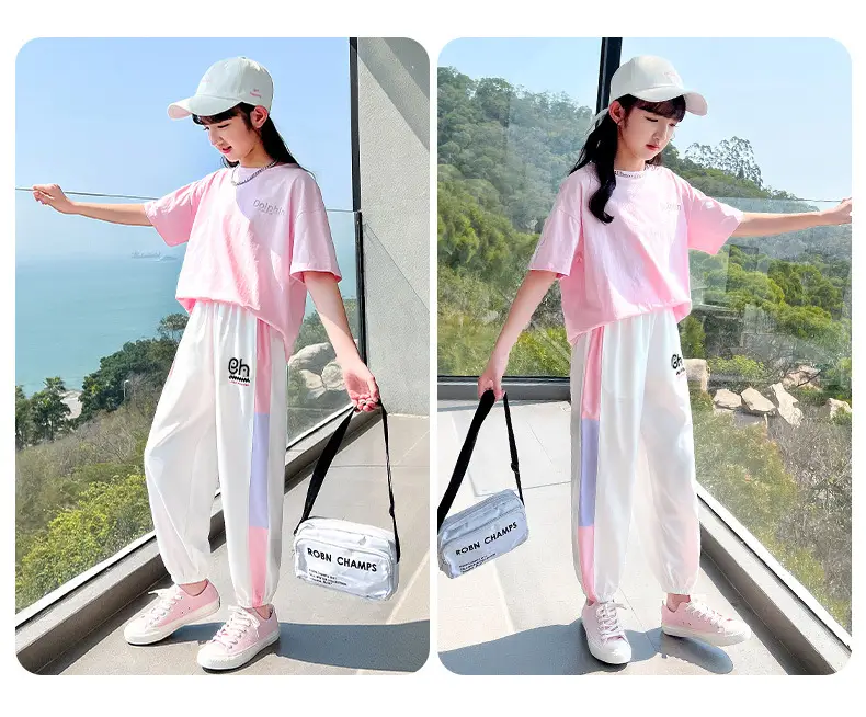 Girls' Pink Watercolor Track Suit 2025 Large — feature 9