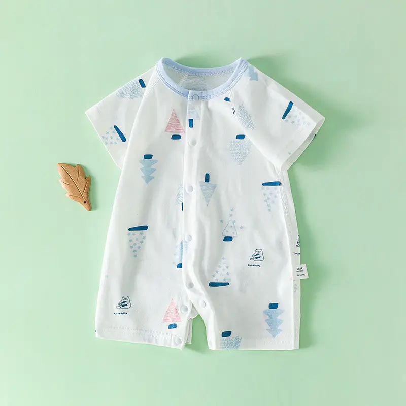 Baby Dinosaur Short Sleeve Cotton Jumpsuit Set
