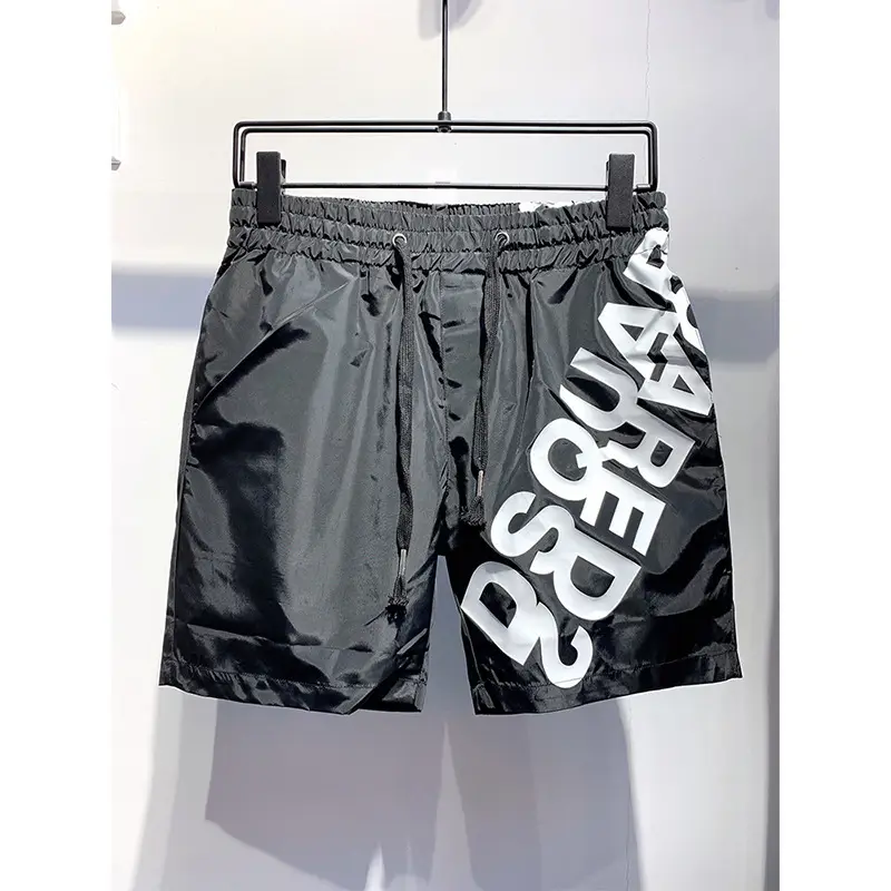 Men's Red Graphic Shorts ASQUARED Cotton