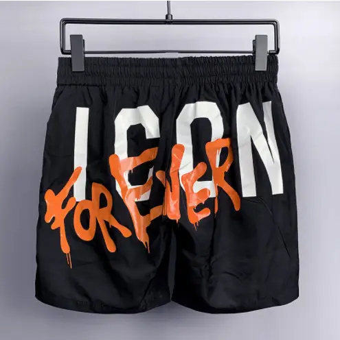 Men's Red Graphic Shorts ASQUARED Cotton