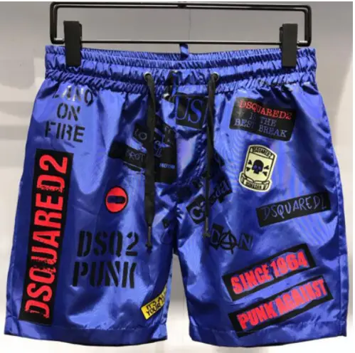Men's Red Graphic Shorts ASQUARED Cotton