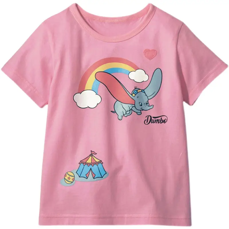 Summer Girls Pure Cotton Cartoon T-Shirt Yellow - Image 22
