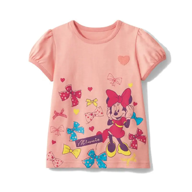 Summer Girls Pure Cotton Cartoon T-Shirt Yellow - Image 17