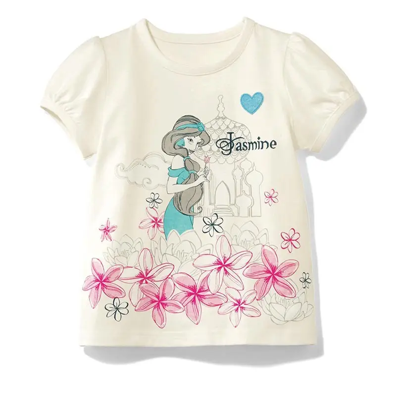 Summer Girls Pure Cotton Cartoon T-Shirt Yellow - Image 9