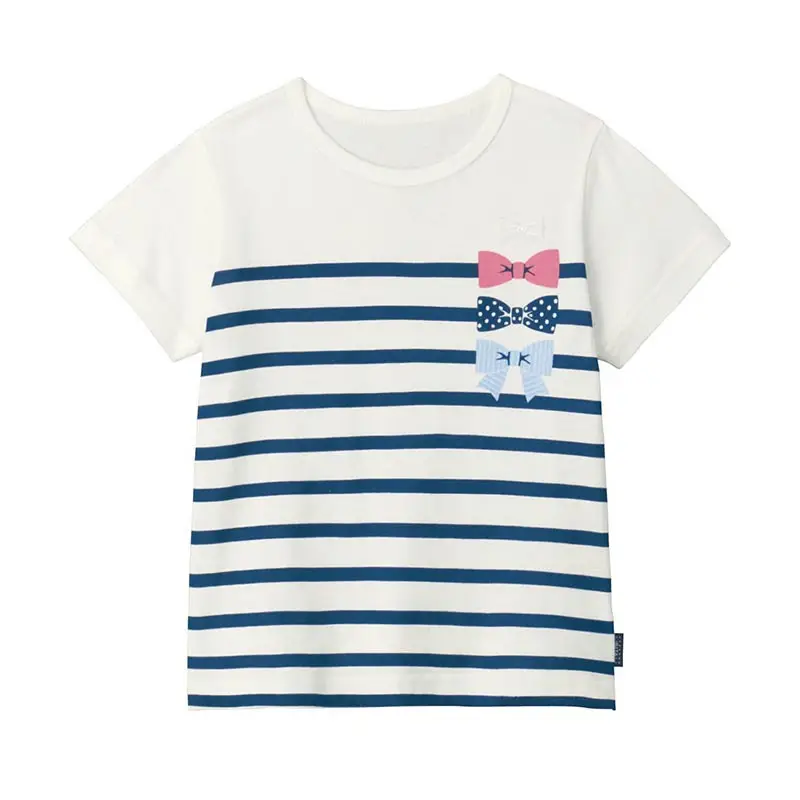 Summer Girls Pure Cotton Cartoon T-Shirt Yellow - Image 12