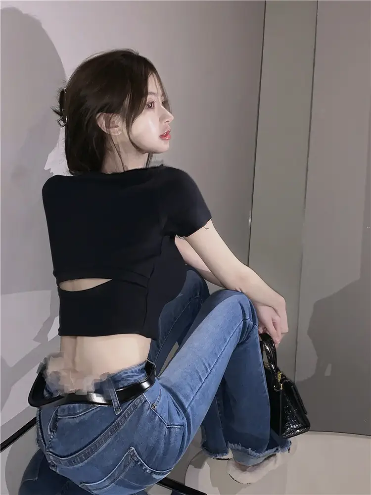 Women Backless Crop Top 2025 Summer Sexy Hot Style — feature 17