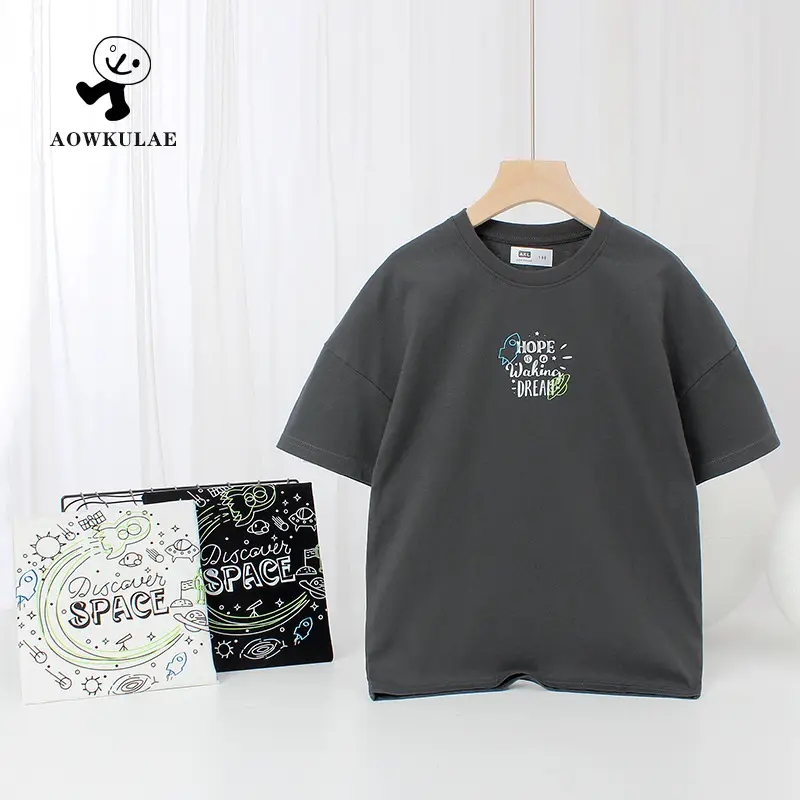 Kids Korean Short Sleeve T Shirt Medium Large Breathable - Image 4