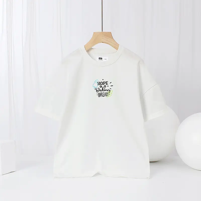 Kids Korean Short Sleeve T Shirt Medium Large Breathable - Image 6