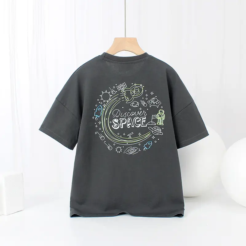 Kids Korean Short Sleeve T Shirt Medium Large Breathable - Image 7