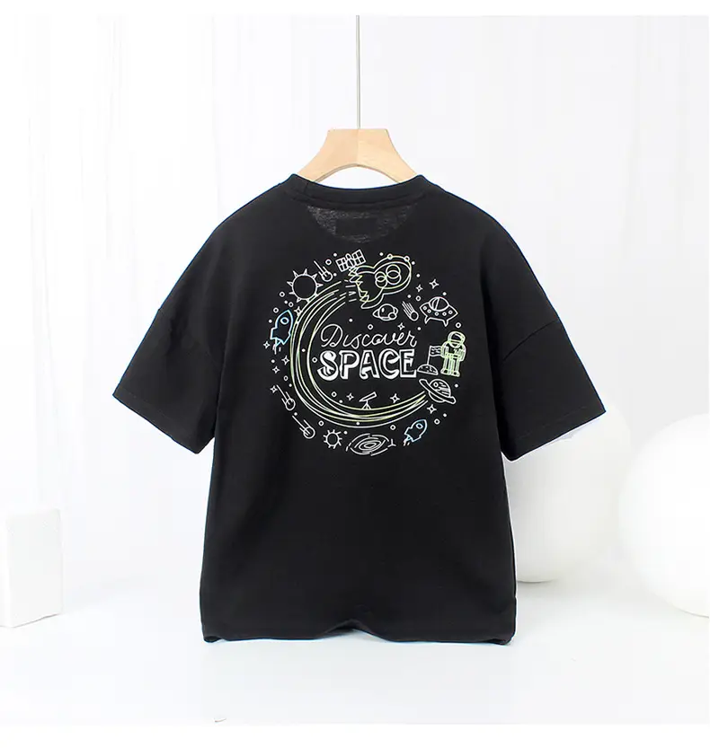Kids Korean Short Sleeve T Shirt Medium Large Breathable — feature 38