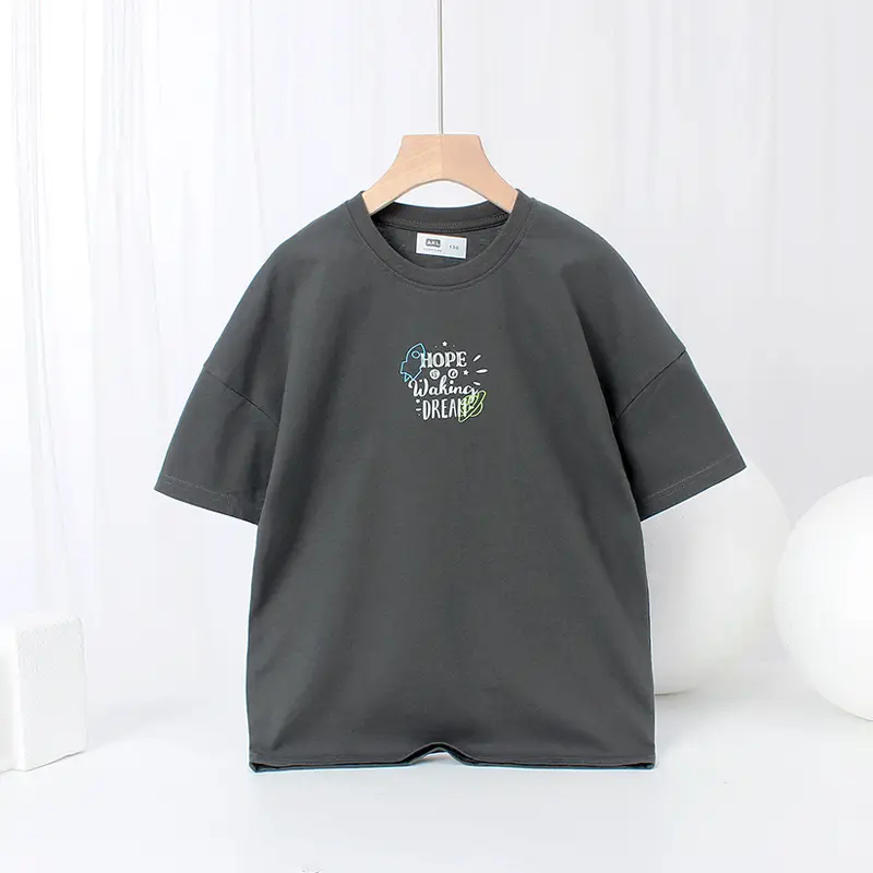 Kids Korean Short Sleeve T Shirt Medium Large Breathable - Image 2