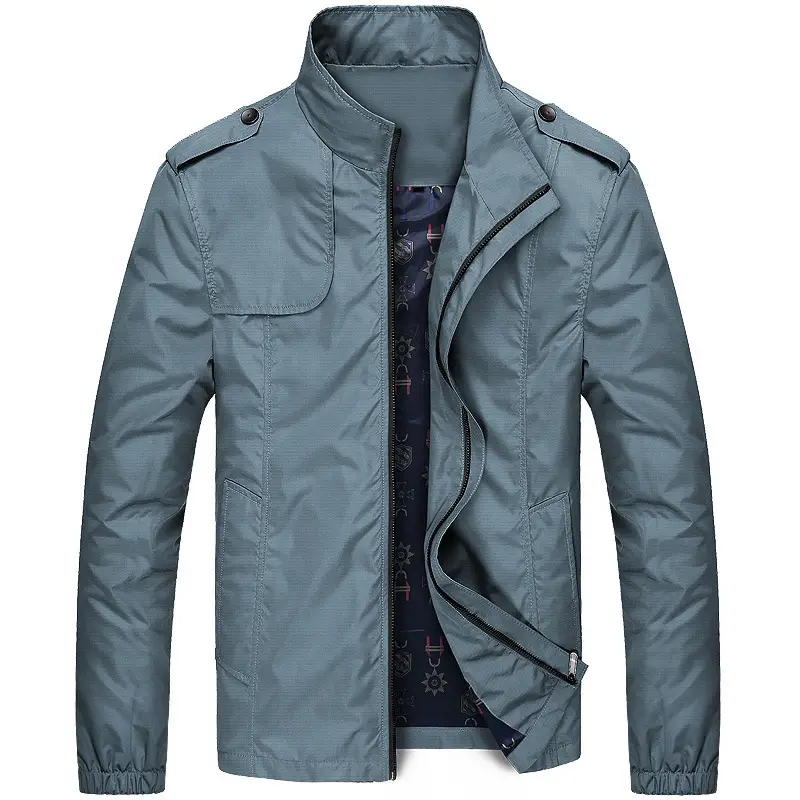 Men's Korean Slim Fit Jacket Olive Green - Image 4
