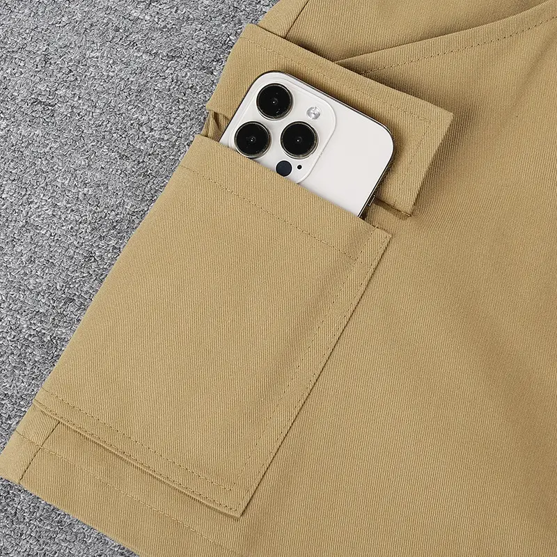 Women's Tan Belt Work Skirt High Waist Slim Fit