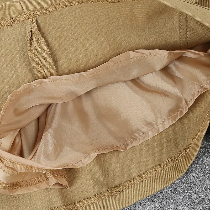 Women's Tan Belt Work Skirt High Waist Slim Fit — feature 9