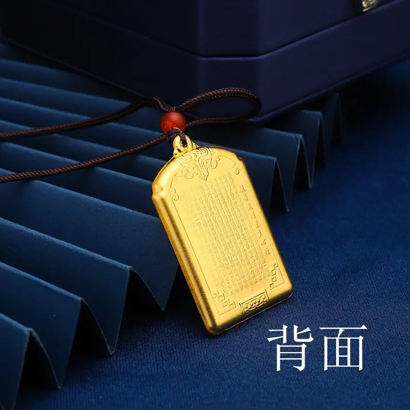 Gold Guanyin Bodhisattva Pendant for Inheritance