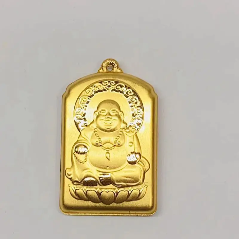 Gold Guanyin Bodhisattva Pendant for Inheritance