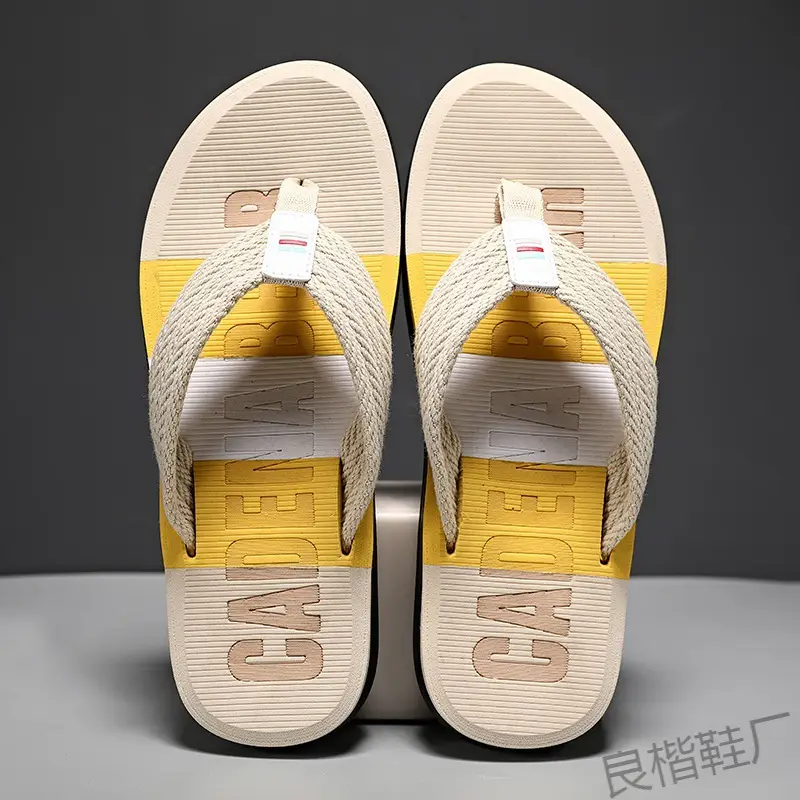 Korean Style Yellow Sandals 2023 Summer