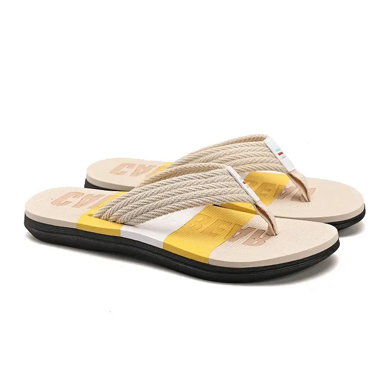 Korean Style Yellow Sandals 2023 Summer