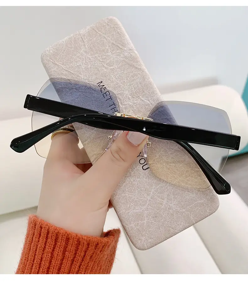 Anti-UV Mirror Frame Sunglasses Black Purple — feature 15