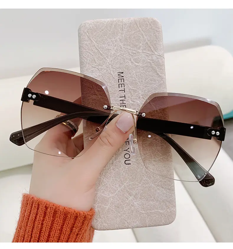 Anti-UV Mirror Frame Sunglasses Black Purple — feature 7